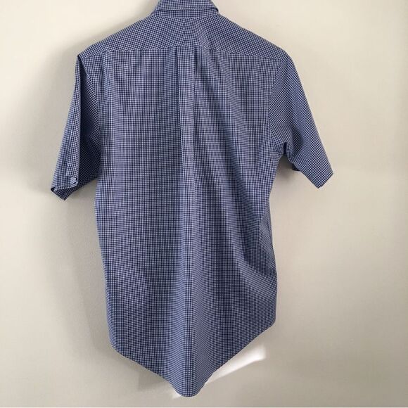 LANDS’ END No Iron Twill Short-sleeve Gingham Button Down Shirt | Size Small - Picture 6 of 6